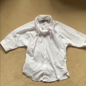 NWT Ralph Lauren Sport tie neck blouse Size 6